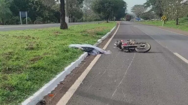Pedestre morre atropelado por moto na BR-262