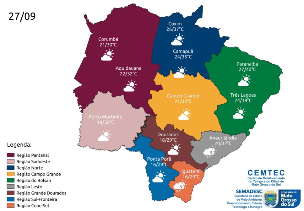 mapa tempo 26 de st