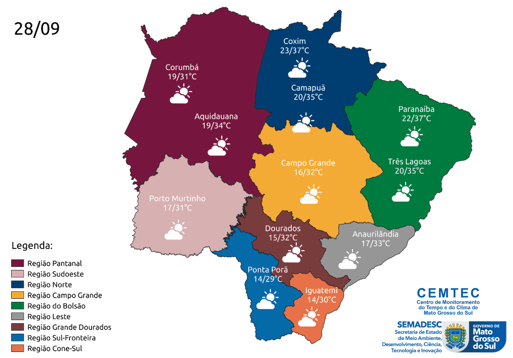 mapa tempo 28 de set