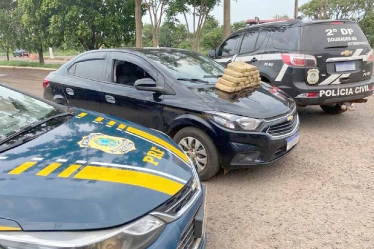PRF e Polícia Civil apreendem 27 Kg de cocaína em Nova Alvorada do Sul