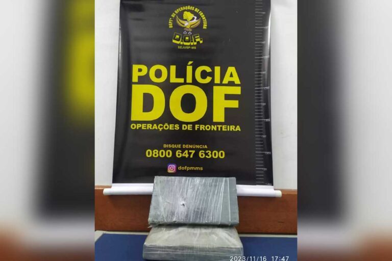 Mulher é presa pelo DOF com mais de dois quilos de cocaína em ônibus