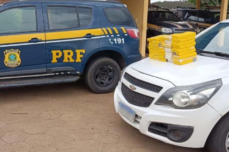Casal de bolivianos são presos pela PRF com 41 Kg de Cocaína