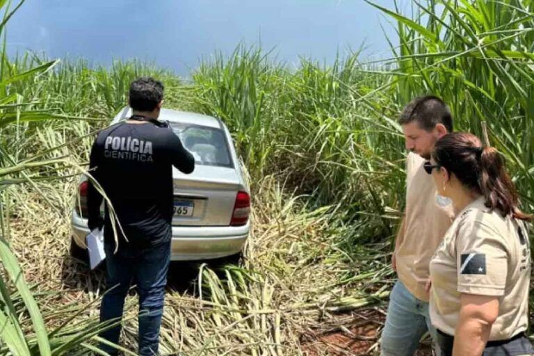 Mulher é encontrada morta dentro de carro em canavial próximo à Nova Andradina