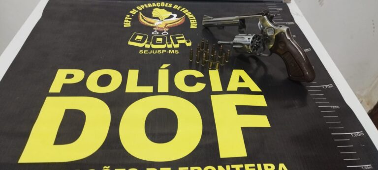Homem com arma de fogo e munições é detido pelo DOF