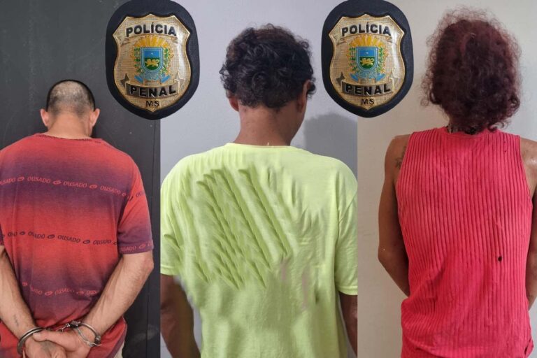 Três foragidos da justiça são capturados em Corumbá por policiais penais