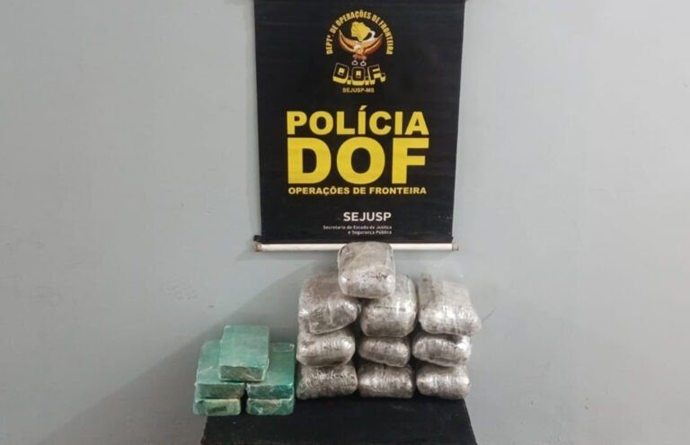 Passageira de ônibus que seguia para Campo Grande com pasta-base de cocaína é presa pelo DOF em Corumbá