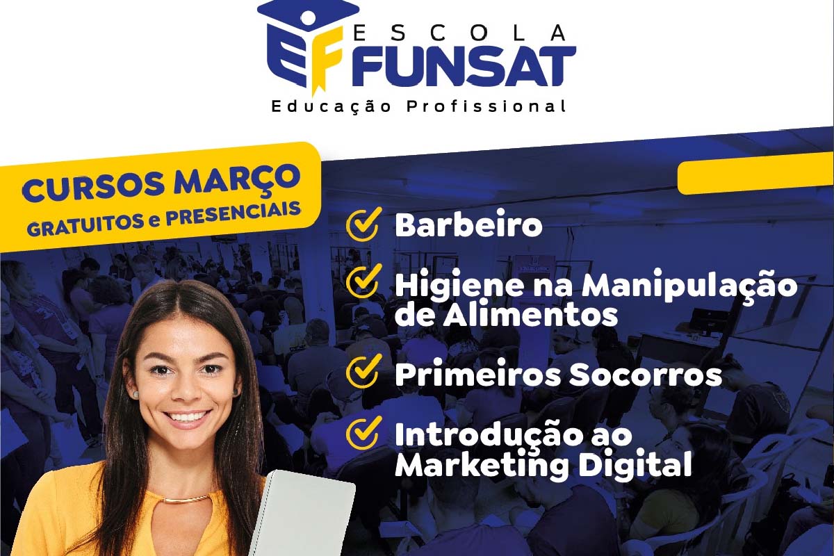 Leia mais sobre o artigo Funsat abre inscrições para 4 cursos profissionalizantes em março