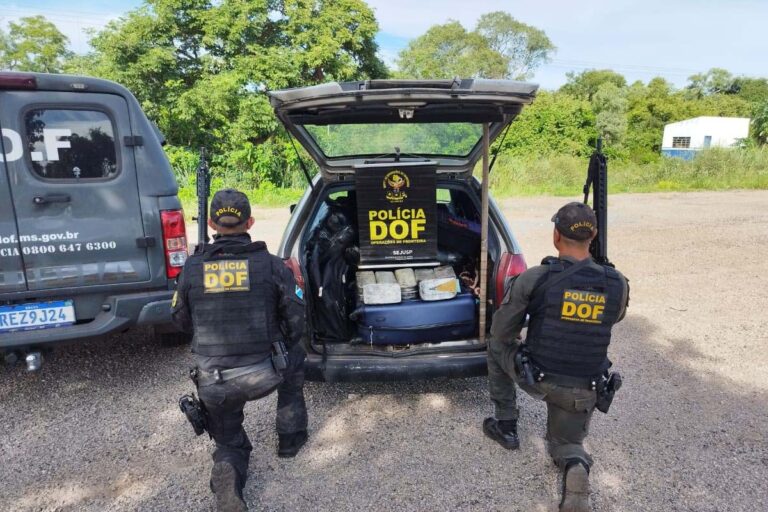 Boliviano é preso pelo DOF ao ser flagrado com 12 Kg de pasta base