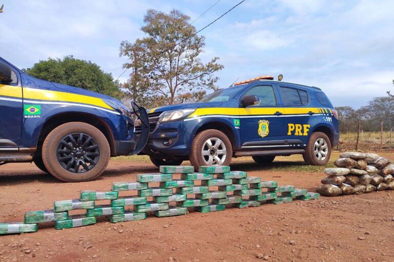 PRF apreende mais de 50 kg de entorpecentes escondidos em pneus de caminhão na BR-262