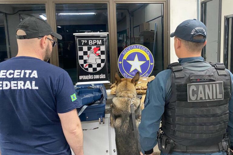 Receita Federal e PM apreendem contrabando e drogas na BR-262