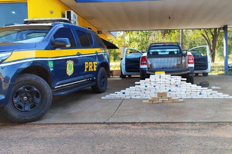 Quase 120 kg de cocaína são apreendidos em Três Lagoas pela PRF