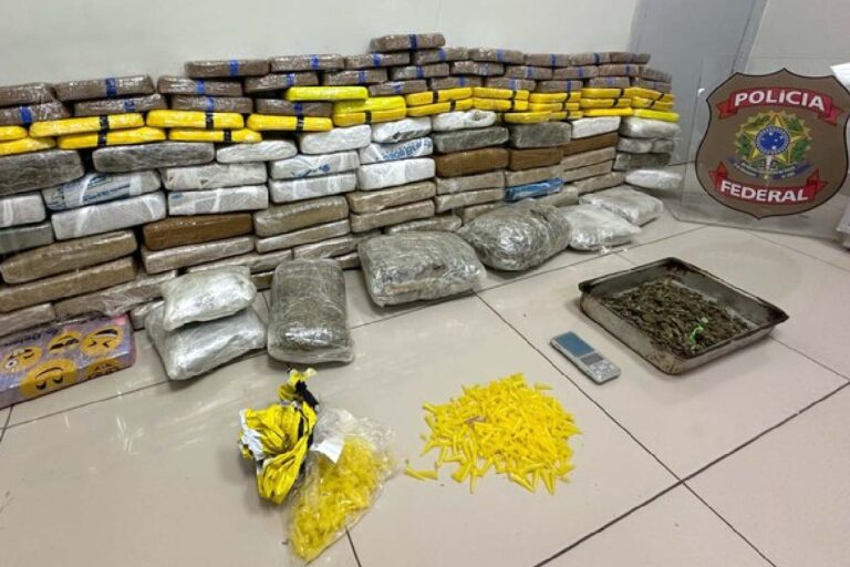 PF aprende mais de 120 kg de entorpecentes na parte alta de Corumbá
