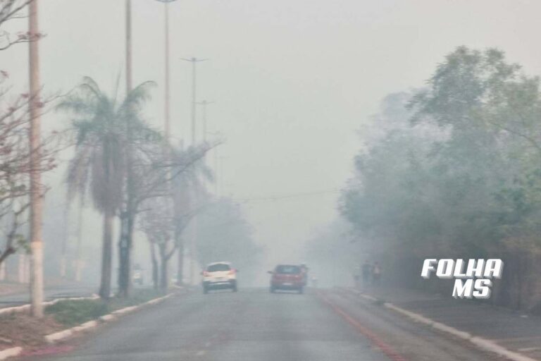 Corumbá enfrenta novamente fumaça das queimadas e altas temperaturas
