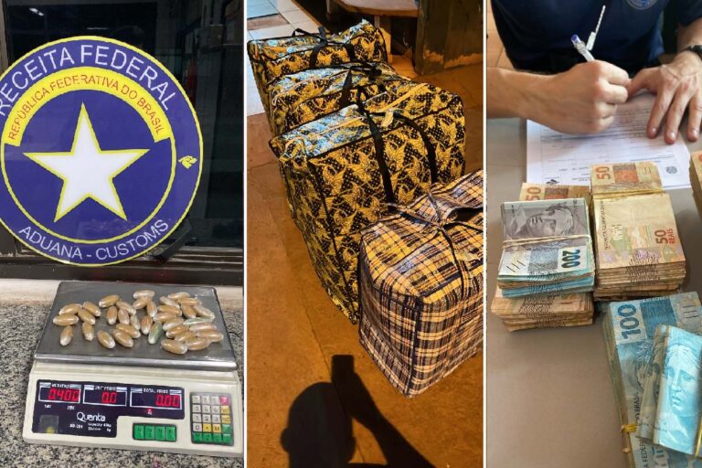Receita Federal e Polícia Militar apreende mercadorias, drogas e contrabando de aves em Corumbá