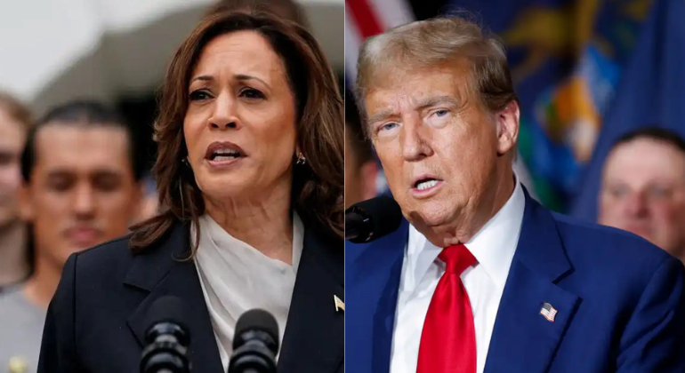 Você está visualizando atualmente Harris supera Trump por quatro pontos em nova pesquisa eleitoral nos EUA