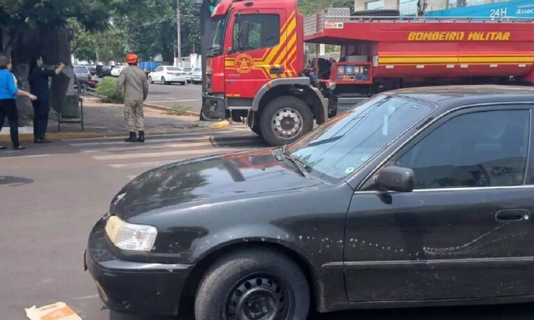 Idosa de 74 anos é atropelada no centro de Corumbá