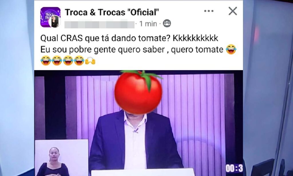 meme tomate Gafe nas redes