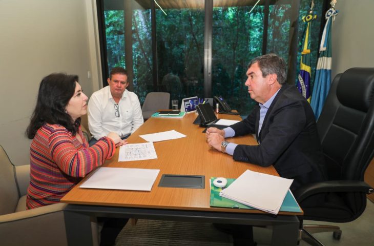 Investimentos e obras federais são tema de reunião entre Riedel e ministra