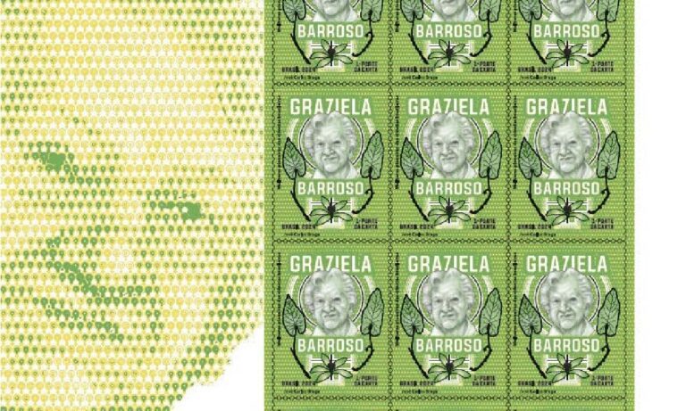 Botânica que nasceu em Corumbá estampa selo dos Correios