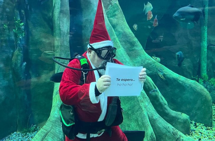 papai noel mergulhador do bioparque pantanal