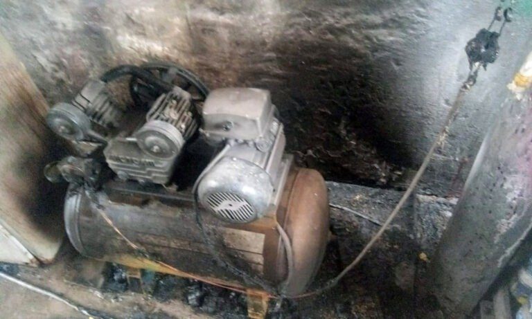 Fogo em compressor de ar mobiliza equipe dos Bombeiros em Corumbá
