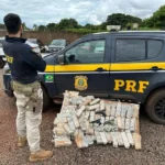 PRF apreende 106 kg de haxixe e armas na BR-163