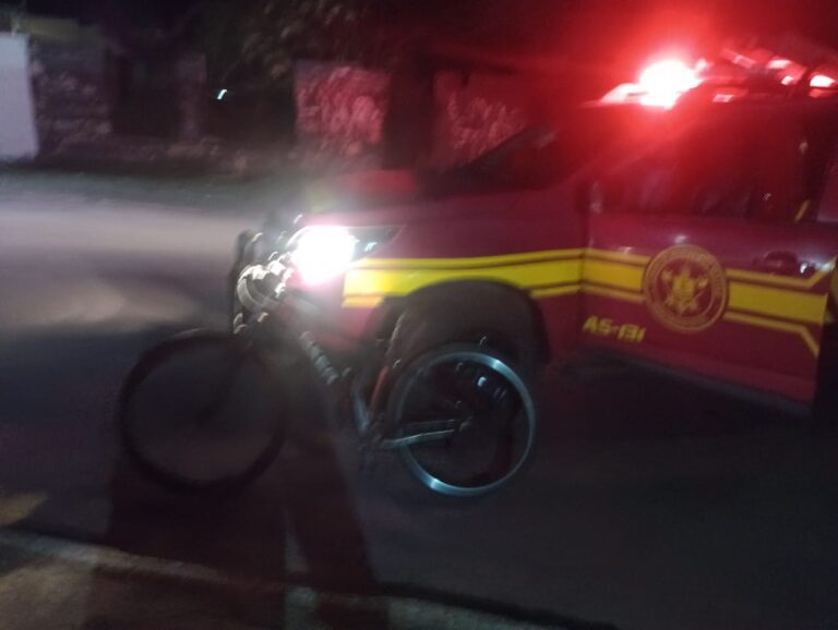 Guarnição dos Bombeiros recupera bicicleta roubada e detém assaltante em Corumbá