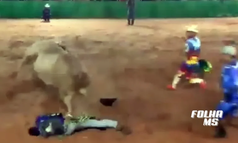 Peão é internado em estado grave após acidente durante rodeio em MS | vídeo
