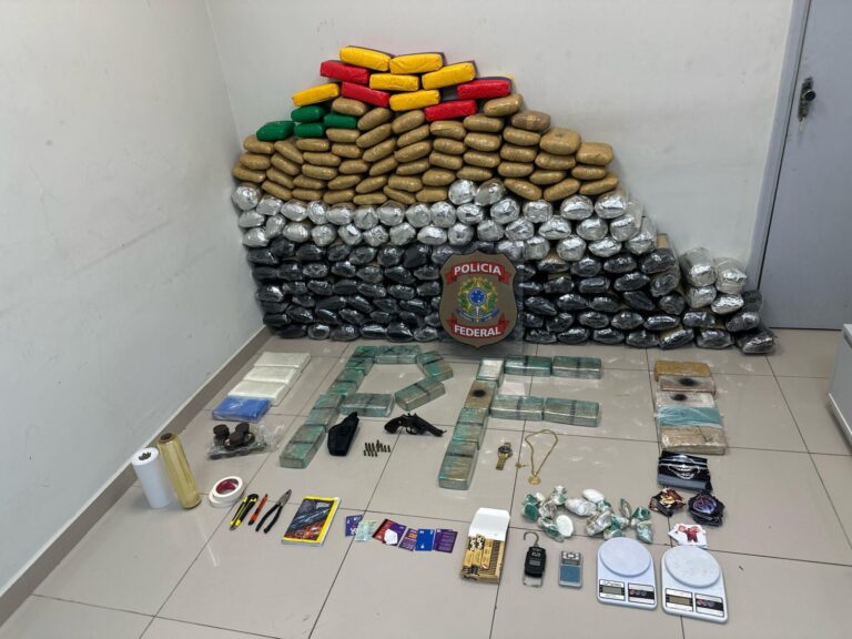 PF apreende mais de 130 kg de drogas em pousada no centro de Corumbá