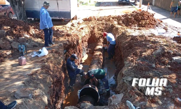 abastecimento de água em Corumbá é interrompido com rompimento de adutora