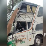 PRF confirma duas mortes em colisão entre ônibus e caminhão na BR-262
