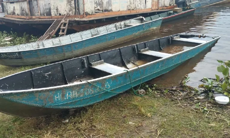 Vento vira embarcação