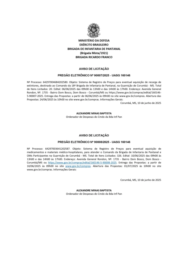 licitacao page 0001 Brigada de Infantaria de Corumbá