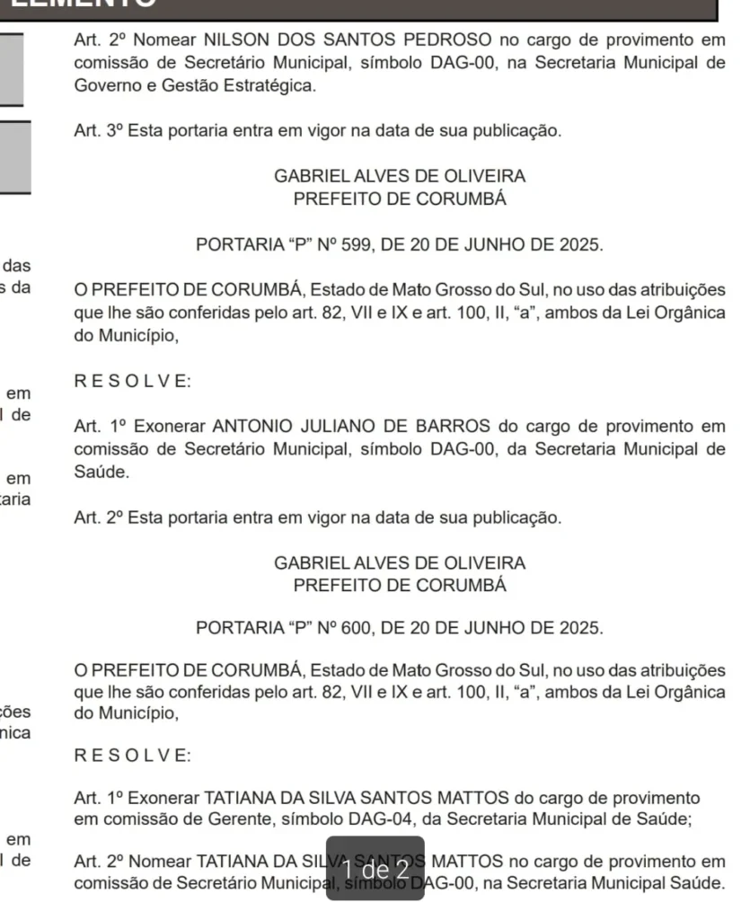 Prefeito de Corumbá anuncia mudanças nas secretarias de Saúde e Governo 3 mudanca secretarias2 prefeito de corumbá