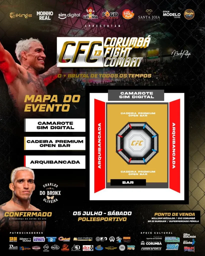Com 21 lutas e presença de campeão do UFC, Corumbá Fight Combate acontece neste sábado 4 cfc1 Corumbá Fight Combat