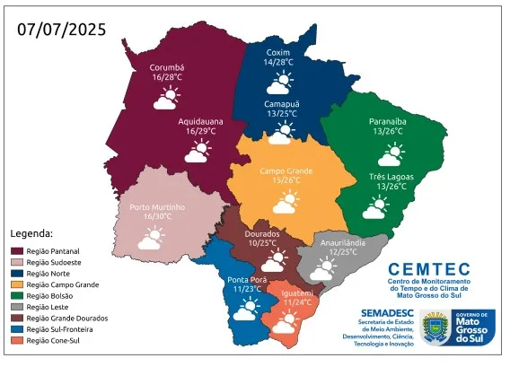 MS terá fim de semana com clima seco e variações de temperatura 4 clima3 Clima Seco