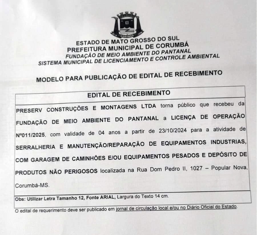 edital licenciamento