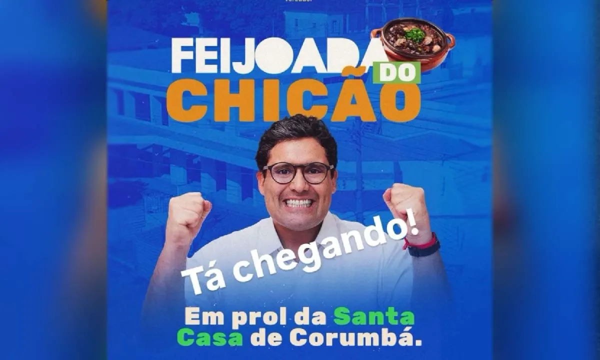Feijoada do Chicão Vianna volta no dia 3 de agosto com renda 100% para a Santa Casa de Corumbá.