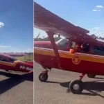 Trabalhador rural leva coice de cavalo e é resgatado de aeronave no Pantanal