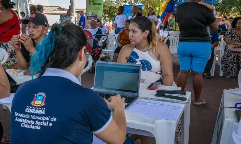 Mutirão leva serviços gratuitos, saúde, assistência social e lazer ao bairro Padre Ernesto Sassida, em Corumbá.