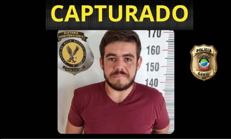 Polícia Civil prende autor de execução em ponto de ônibus em Corumbá; suspeito era foragido desde início do ano.