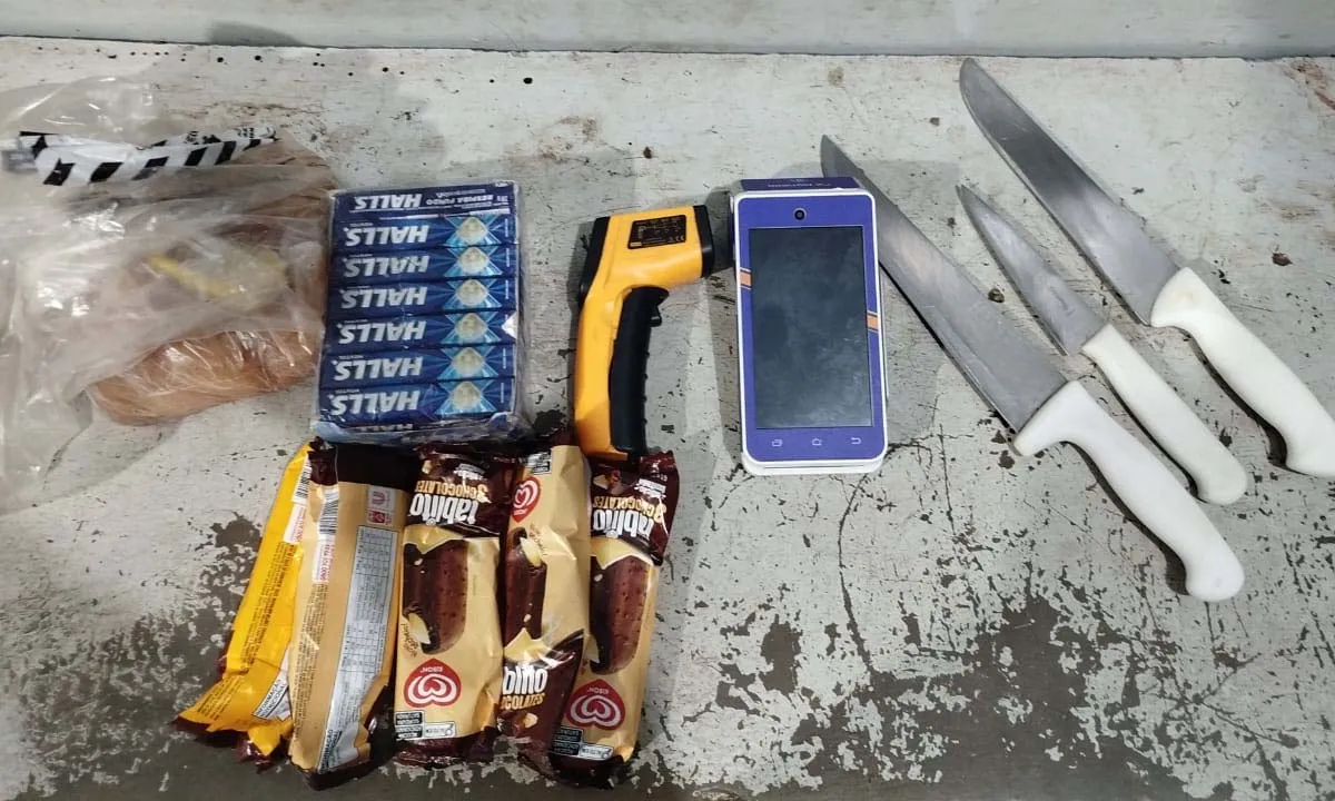 Polícia Militar prende homem acusado de furto qualificado em restaurante no centro de Corumbá.