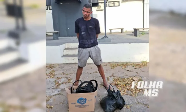 Foragido por duplo homicídio no ES é preso em Corumbá após furtar fios de cobre na zona rural.