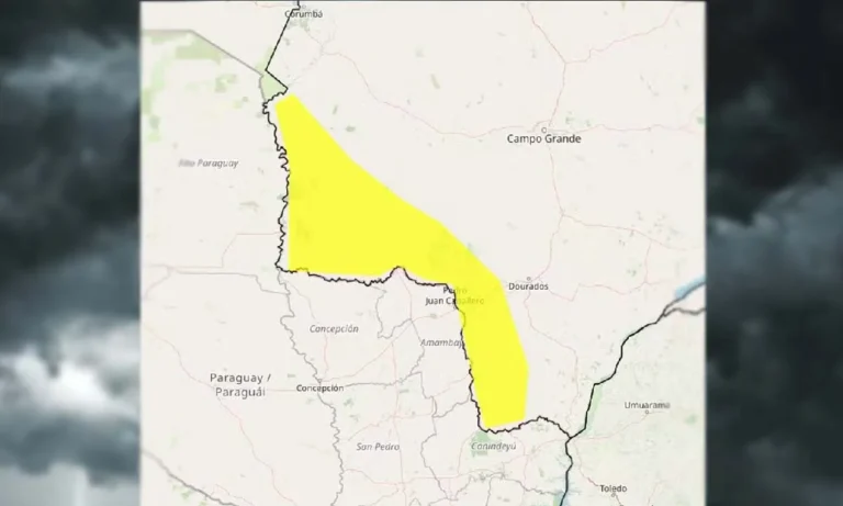 Vendaval com ventos de até 60 km/h coloca cidades do MS em alerta nesta segunda-feira
