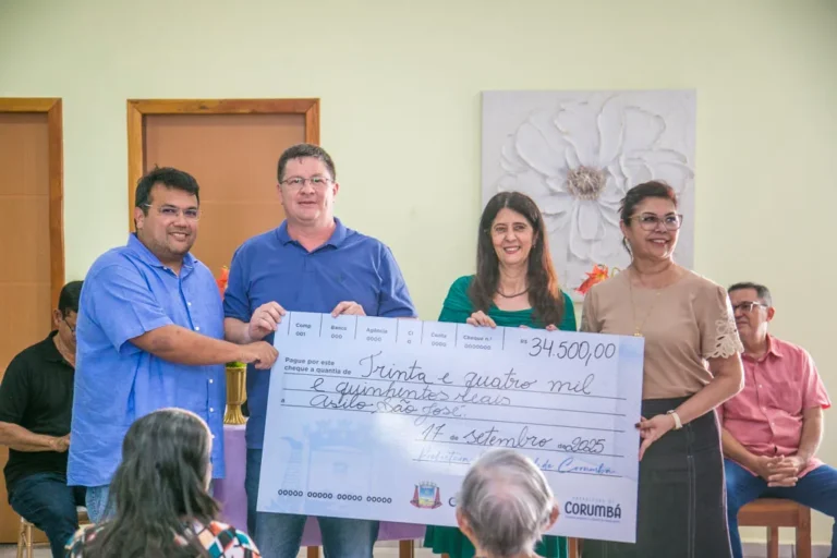 Asilo São José recebe R$ 74,5 mil em Corumbá para melhorias em saúde, alimentação e infraestrutura de atendimento a idosos.