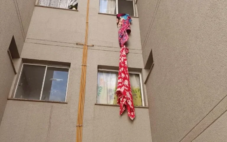 Adolescente cai do 3º andar em Nova Andradina ao tentar sair de casa e é socorrida com suspeita de fratura no pé.