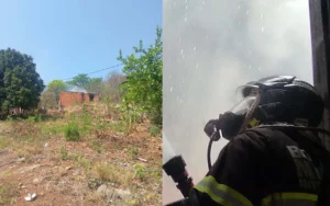 Leia mais sobre o artigo Incêndio em residência mobiliza bombeiros no bairro Aeroporto em Corumbá
