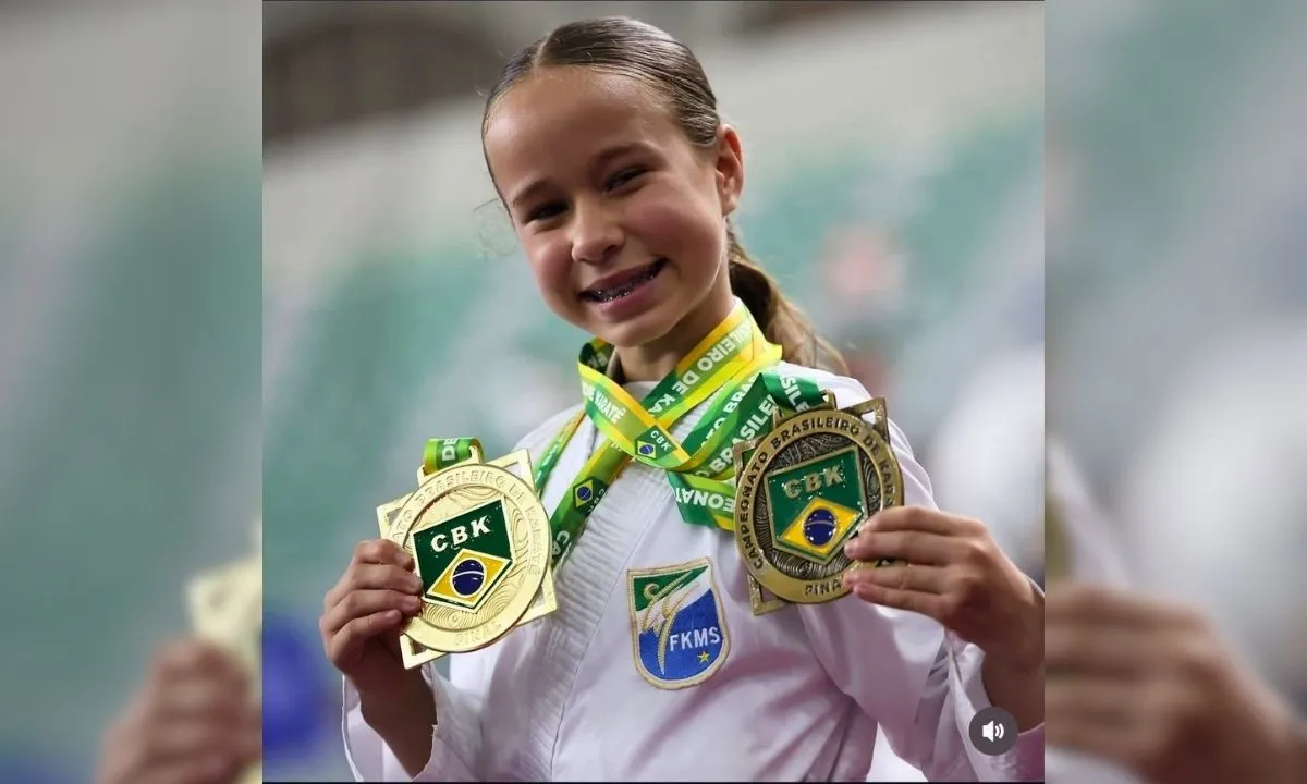 Aos 10 anos, a karateca Gabriele Cardoso conquista quatro medalhas no Brasileiro Interclubes de Karatê e se torna tricampeã brasileira.