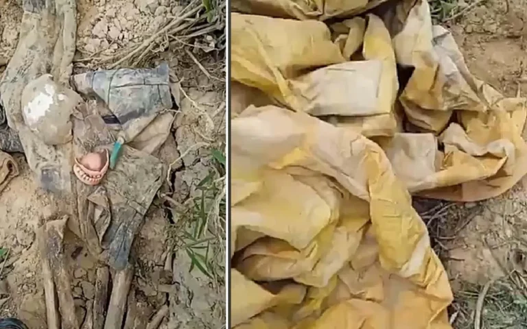 Ossada encontrada no rio Paraguai em Corumbá estava enrolada em lona; Polícia Civil deve investigar o caso.