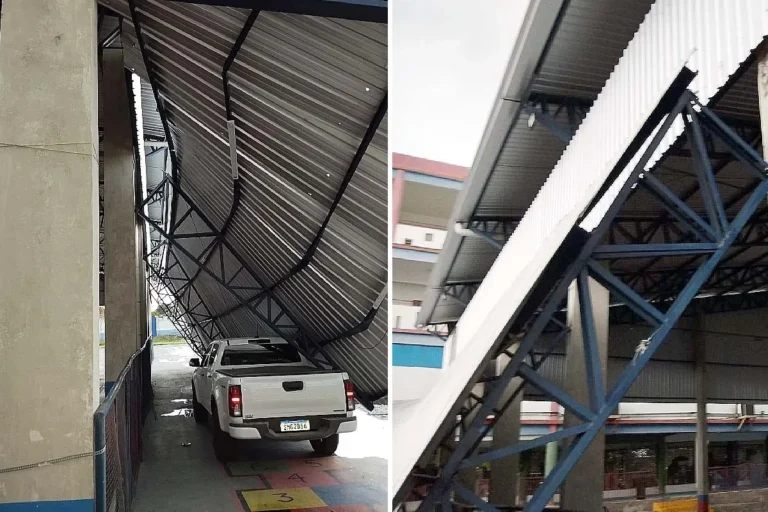 Defesa Civil de Corumbá mantém alerta de tempestade severa e registra danos causados por ventos fortes.